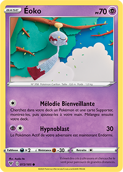 Carte Pokémon Commune Éoko 072/185 de la série Voltage Éclatant