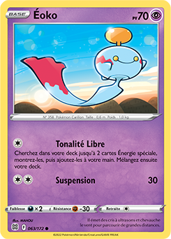 Carte Pokémon Éoko 063/172 de la série Stars Étincelantes en vente au meilleur prix