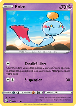 Carte Pokémon Communes Éoko 063/172 de la série Stars Étincelantes