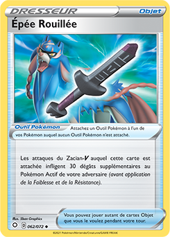 Carte Pokémon Épée Rouillée 062/072 de la série Destinées Radieuses en vente au meilleur prix