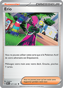 Carte Pokémon Erio 77/91 de la série Destinées de Paldea en vente au meilleur prix