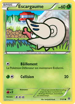 Carte Pokémon Escargaume 7/101 de la série Explosion Plasma en vente au meilleur prix