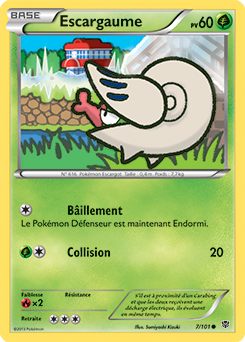 Carte Pokémon Commune Escargaume 7/101 de la série Explosion Plasma