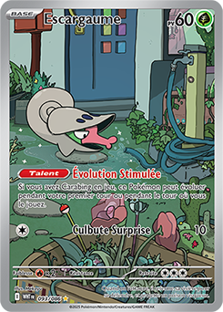 Carte Pokémon Illustration rare Escargaume 93/86 de la série Flamme Blanche