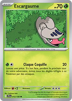 Carte Pokémon Communes Escargaume 12/159 de la série Aventures Ensemble