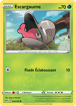 Carte Pokémon Escargaume 9/189 de la série Ténèbres Embrasées en vente au meilleur prix