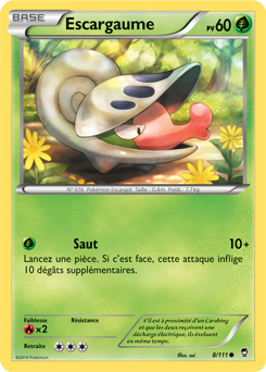 Carte Pokémon Commune Escargaume 8/111 de la série Poings Furieux