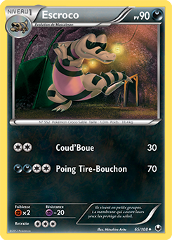 Carte Pokémon Escroco 65/108 de la série Explorateurs Obscurs en vente au meilleur prix