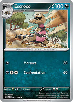 Carte Pokémon Communes Escroco 65/94 de la série Flammes Fantasmagoriques