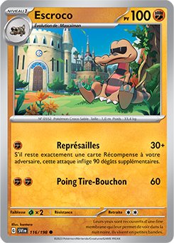 Carte Pokémon Escroco 116/198 de la série Écarlate et Violet en vente au meilleur prix