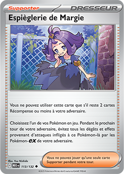 Carte Pokémon Peu commune Espièglerie de Margie 113/132 de la série Méga-Évolution