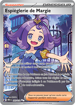 Carte Pokémon Ultra rare Espièglerie de Margie 165/132 de la série Méga-Évolution