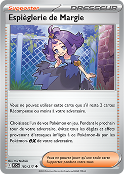 Carte Pokémon Peu commune Espièglerie de Margie 180/217 de la série Héros Transcendants