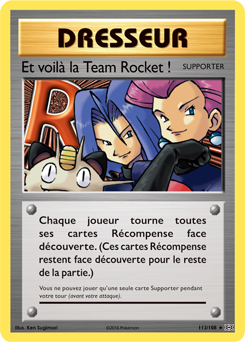 Carte Pokémon Secrète Et voilà la Team Rocket ! 113/108 de la série Évolutions