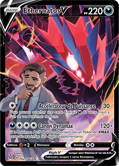 Carte Pokémon Ultra rare V Éthernatos V TG21/TG30 de la série Origine Perdue