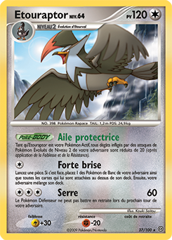 Carte Pokémon Rare Etouraptor 27/100 de la série Tempête