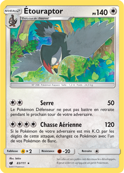 Carte Pokémon Étouraptor 83/111 de la série Invasion Carmin en vente au meilleur prix