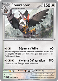 Carte Pokémon Étouraptor 150/198 de la série Écarlate et Violet en vente au meilleur prix