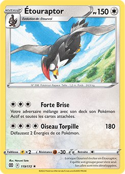 Carte Pokémon Étouraptor 119/172 de la série Stars Étincelantes en vente au meilleur prix