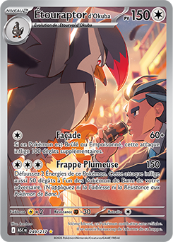 Carte Pokémon Étouraptor d'Okuba 249/217 de la série Héros Transcendants en vente au meilleur prix
