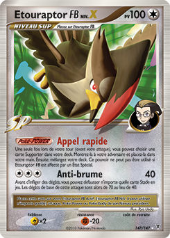 Carte Pokémon Étouraptor NIV.X 147/147 de la série Vainqueurs Suprêmes en vente au meilleur prix