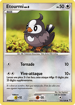 Carte Pokémon Étourmi 101/130 de la série Diamant & Perle en vente au meilleur prix