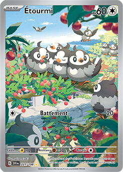 Carte Pokémon Étourmi 221/198 de la série Écarlate et Violet en vente au meilleur prix
