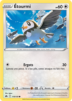 Carte Pokémon Étourmi 110/159 de la série Zénith Suprême en vente au meilleur prix