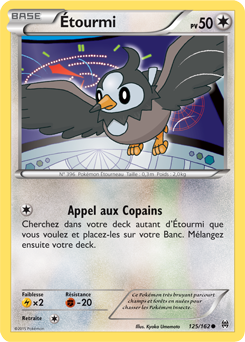 Carte Pokémon Étourmi 125/162 de la série Impulsion Turbo en vente au meilleur prix