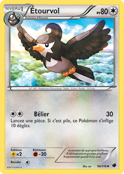Carte Pokémon Étourvol 96/116 de la série Glaciation Plasma en vente au meilleur prix