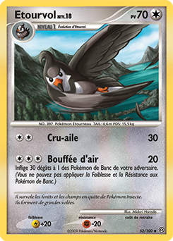 Carte Pokémon Etourvol 52/100 de la série Tempête en vente au meilleur prix