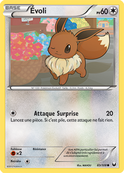 Carte Pokémon Évoli 83/108 de la série Explorateurs Obscurs en vente au meilleur prix