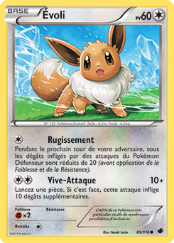 Carte Pokémon Évoli 89/116 de la série Glaciation Plasma en vente au meilleur prix