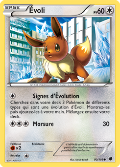 Carte Pokémon Évoli 90/116 de la série Glaciation Plasma en vente au meilleur prix