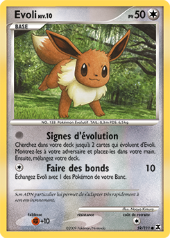 Carte Pokémon Evoli 59/111 de la série Rivaux Émergents en vente au meilleur prix