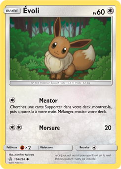 Carte Pokémon Évoli 166/236 de la série Éclipse Cosmique en vente au meilleur prix