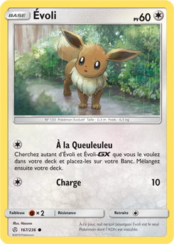 Carte Pokémon Évoli 167/236 de la série Éclipse Cosmique en vente au meilleur prix