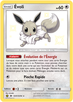 Carte Pokémon Évoli SV41/SV94 de la série Destinées Occultes en vente au meilleur prix