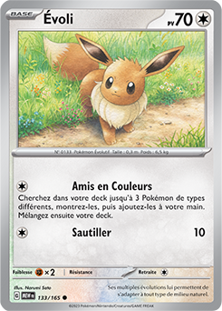 Carte Pokémon Évoli 133/165 de la série 151 en vente au meilleur prix