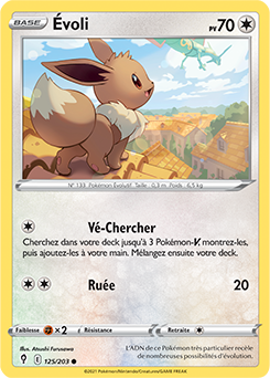 Carte Pokémon Evoli 125/203 de la série Évolution Céleste en vente au meilleur prix