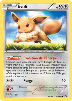 Carte Pokémon Évoli 80/111 de la série Poings Furieux en vente au meilleur prix