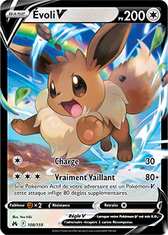 Carte Pokémon Évoli V 108/159 de la série Zénith Suprême en vente au meilleur prix