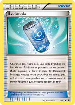 Carte Pokémon Peu commune Évolusoda 62/83 de la série Générations