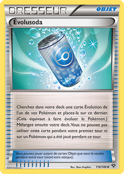 Carte Pokémon Peu commune Évolusoda 116/146 de la série X&Y