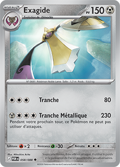 Carte Pokémon Exagide 58/88 de la série Équilibre Parfait en vente au meilleur prix