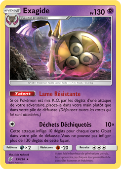 Carte Pokémon Holographique Rare Exagide 95/236 de la série Harmonie des Esprits