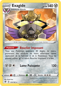 Carte Pokémon Exagide 135/192 de la série Clash des Rebelles en vente au meilleur prix