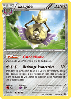 Carte Pokémon Holographique Rare Exagide 100/160 de la série Primo Choc