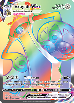 Carte Pokémon Exagide VMAX 190/185 de la série Voltage Éclatant en vente au meilleur prix