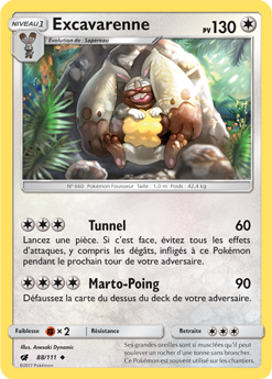 Carte Pokémon Excavarenne 88/111 de la série Invasion Carmin en vente au meilleur prix